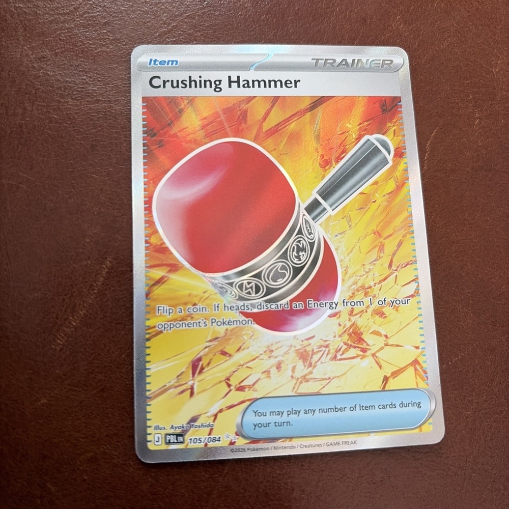 Pokémon TCG Crushing Hammer 105/084 Full Art Holo Ultra Rare English Card
